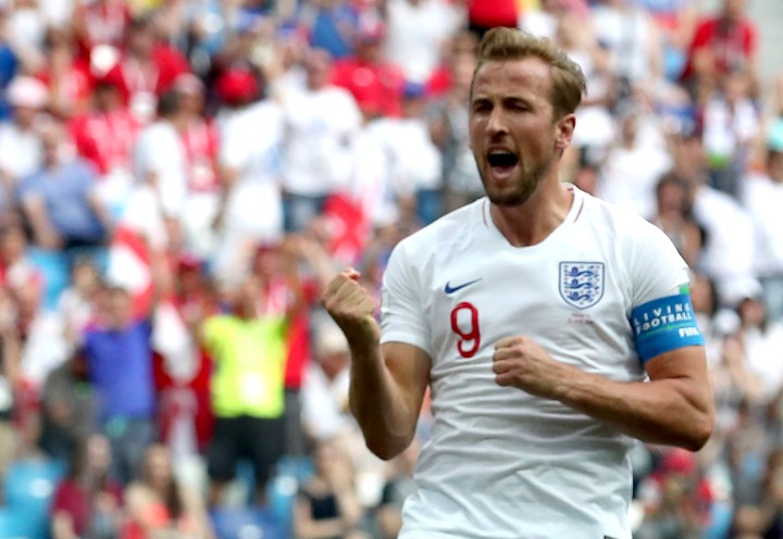 Harry Kane of England reacts after scoring the 5-0 during the FIFA World Cup 2018 group G preliminary round soccer match between England and Panama in Nizhny Novgorod, Russia, 24 June 2018.  EPA-EFE/VASSIL DONEV