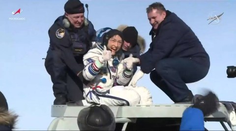 NASA astronaut Koch returns to Earth after record space mission