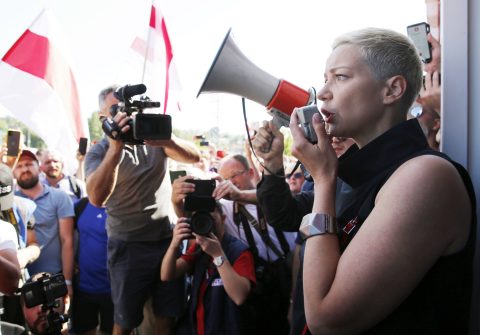 Belarusian protest leader detained by masked men