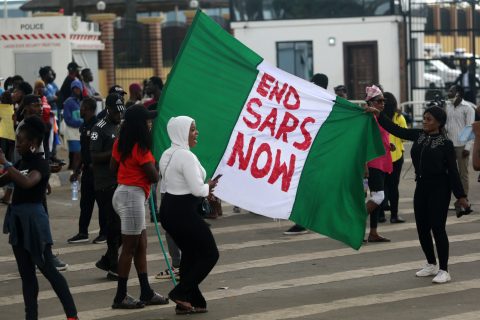 Protesters march on Nigerian parliament after army threatens to step in