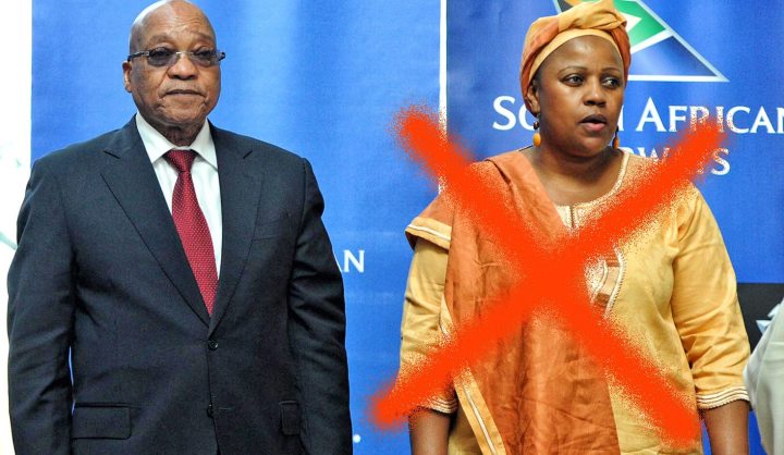 SAA: Yes, Dudu Myeni is out