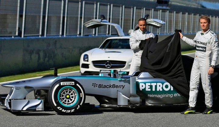 Lewis Hamilton Shows Off His New Mercedes