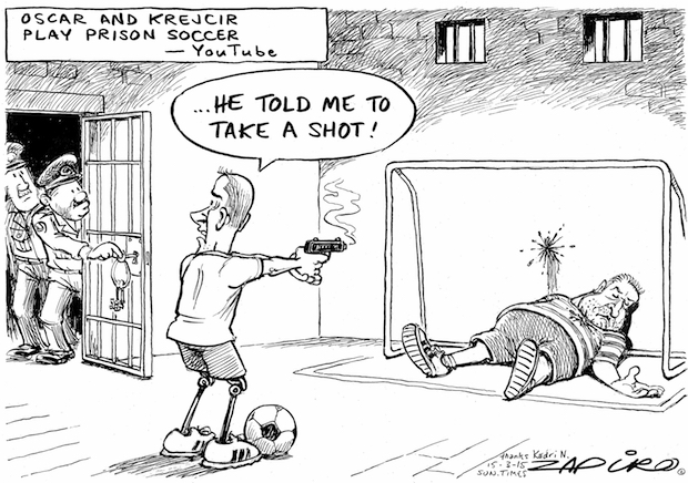 YOUTUBE: Oscar and Krejcir Play Prison Soccer