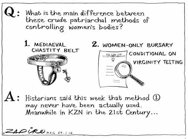 Virginity testing vs the chastity belt