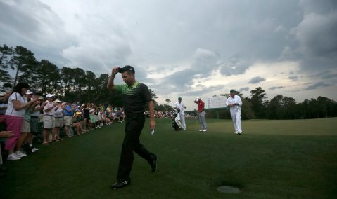 Golf: Garcia and Leishman lead Masters, Tiger lurks