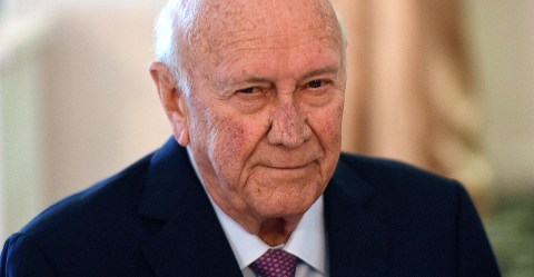 FW de Klerk – claiming space in SA’s democratic history while criticising new forms of racism