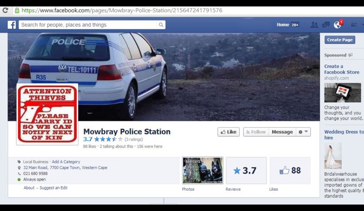 Serve, Protect (and Shoot): Facebook page offers glimpse into SAPS culture