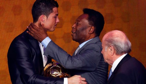 Soccer: Ronaldo wins World Player of the Year for second time