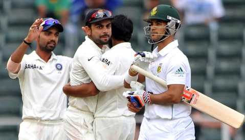 Cricket: South Africa throw away chance at history to draw test with India