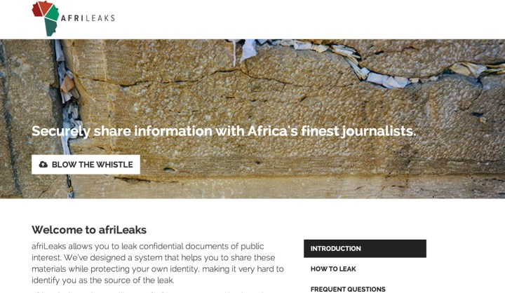 afriLeaks, the internet home for African whistleblowers