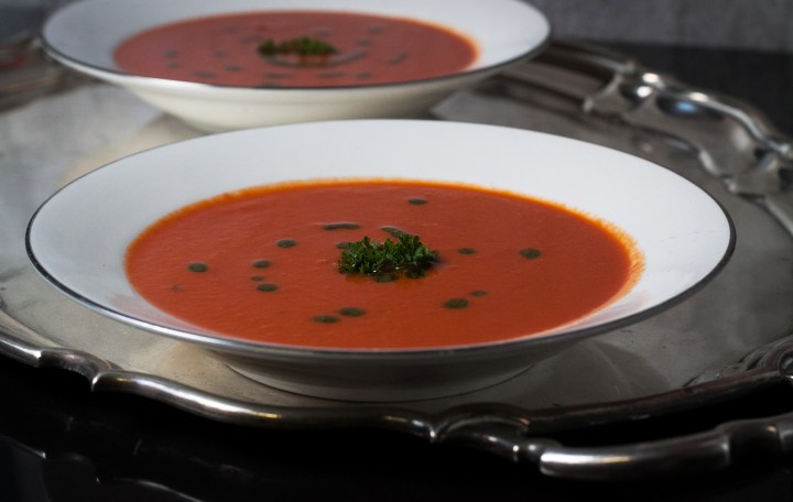 Spiced Tomato Soup with Coconut Cream