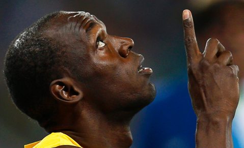 Forget the hat-trick, it’s a Bolt-trick as Usain takes gold in the 100m again