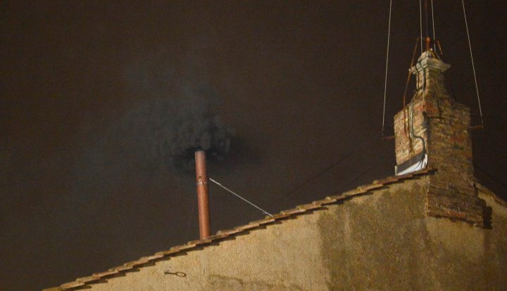 Black Smoke Signals No Pope Elected At First Conclave Vote