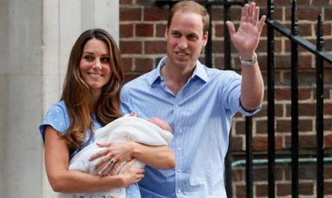 Kate and William show off Britain’s new prince