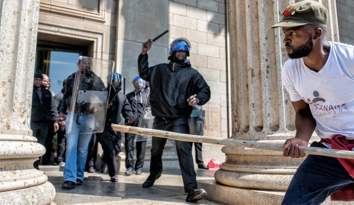 In photos: Wits students clash with security