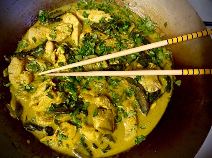 Lockdown Recipe of the Day: Yellow chicken curry in a wok